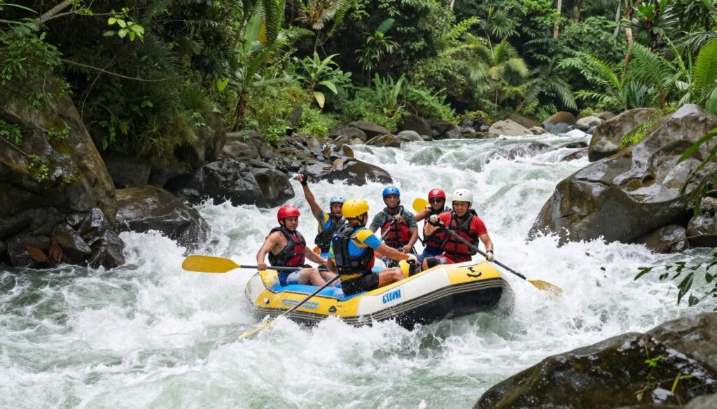 Aktivitas rafting di Sungai Pekalen, Wisata Probolinggo