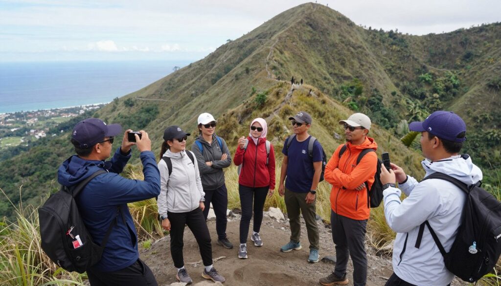 Wisatawan menikmati keindahan alam Probolinggo dengan pemandangan gunung dan laut