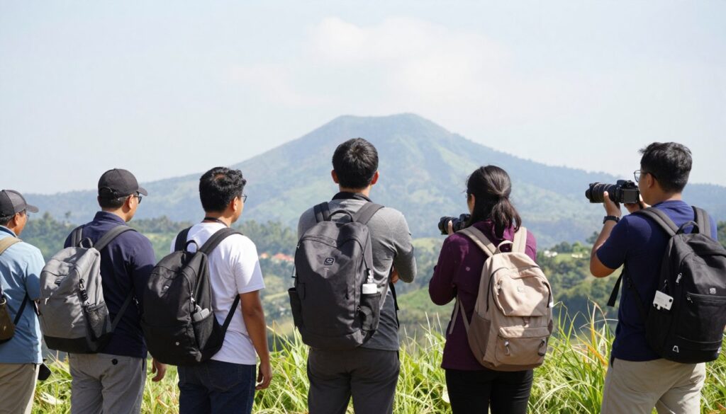 Wisatawan menikmati pemandangan di wisata Probolinggo